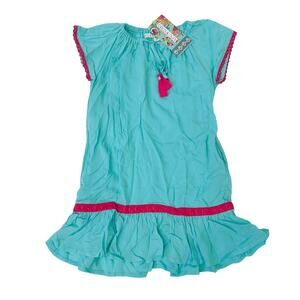 NWT Bela & Nuni 3T Aqua & Pink Dress